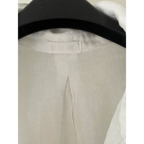 CP Shades Ruffle Top White Size Extra Large Linen Tunic Length - Picture 4 of 7